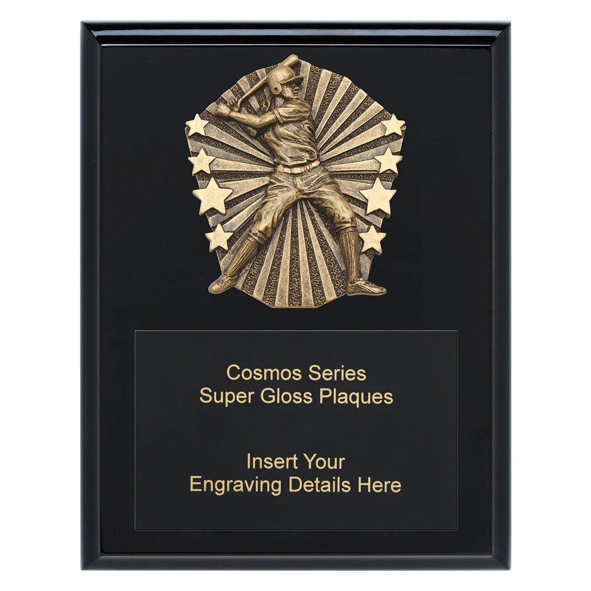 Black cosmos super plaque - female with timber construction