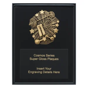 Black cosmos super plaque - fitness with timber construction