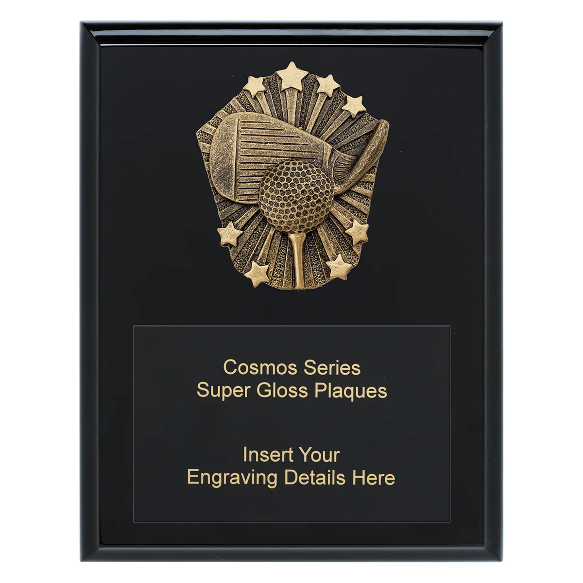 Black cosmos super plaque - golf with timber construction