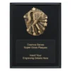 crk782a-black Black cosmos super plaque - horse's rear with timber construction