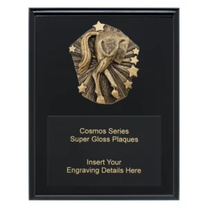 Black cosmos super plaque - horse's rear with timber construction