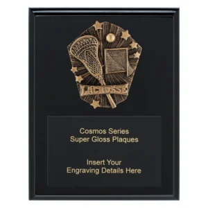Black cosmos super plaque - lacrosse with timber construction