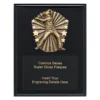 crk774a-black Black cosmos super plaque - male with timber construction