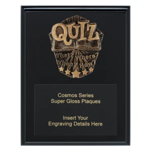 Black cosmos super plaque - quiz with timber construction