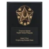 crk795a-black Black cosmos super plaque - star with timber construction