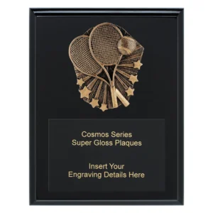 Black cosmos super plaque - tennis with timber construction