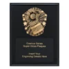 crk790a-black Black cosmos super plaque - wicketkeeper with timber construction