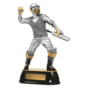 Gold cricket celebration with resin construction