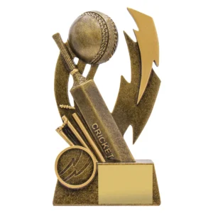 Gold cricket shazam with resin construction