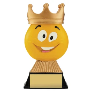 Yellow crown emoji with resin construction