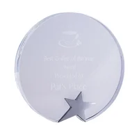 Clear crystal blue star with crystal construction
