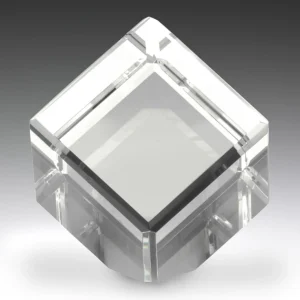 Crystal cube awards with crystal construction