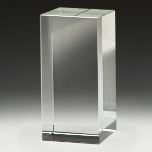 Crystal icon block with crystal construction