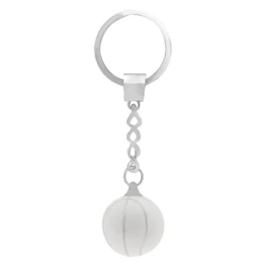 Crystal keychain with crystal construction