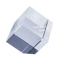 Clear crystal paperweight sphere with crystal construction