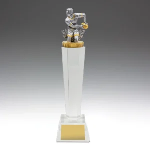 Crystal pedestal with crystal construction
