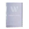 cr11a-clear Clear crystal ridged block with crystal construction