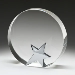 Crystal star halo with crystal / metal construction
