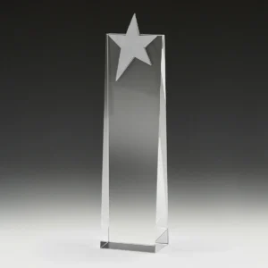 Crystal star pinnacle with crystal / metal construction