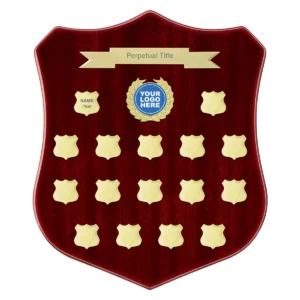 Rosewood custodian shield with timber construction