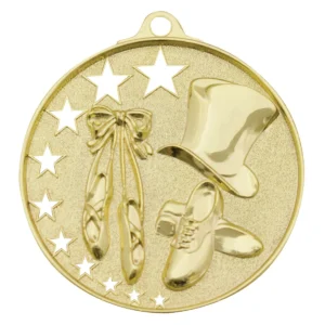 Gold dance stars with metal construction