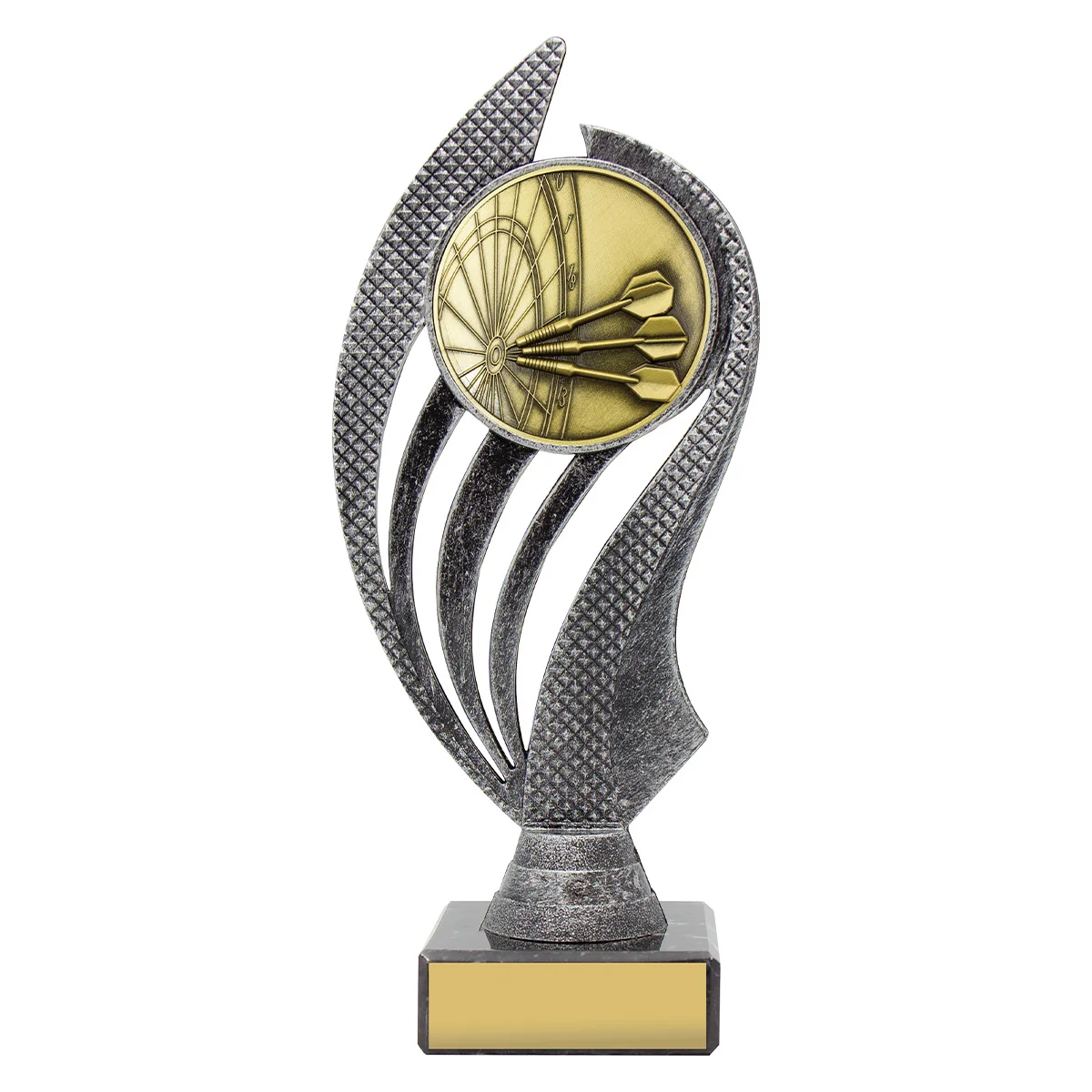 -gold Silver / gold darts husky with plastic / metal / marble construction
