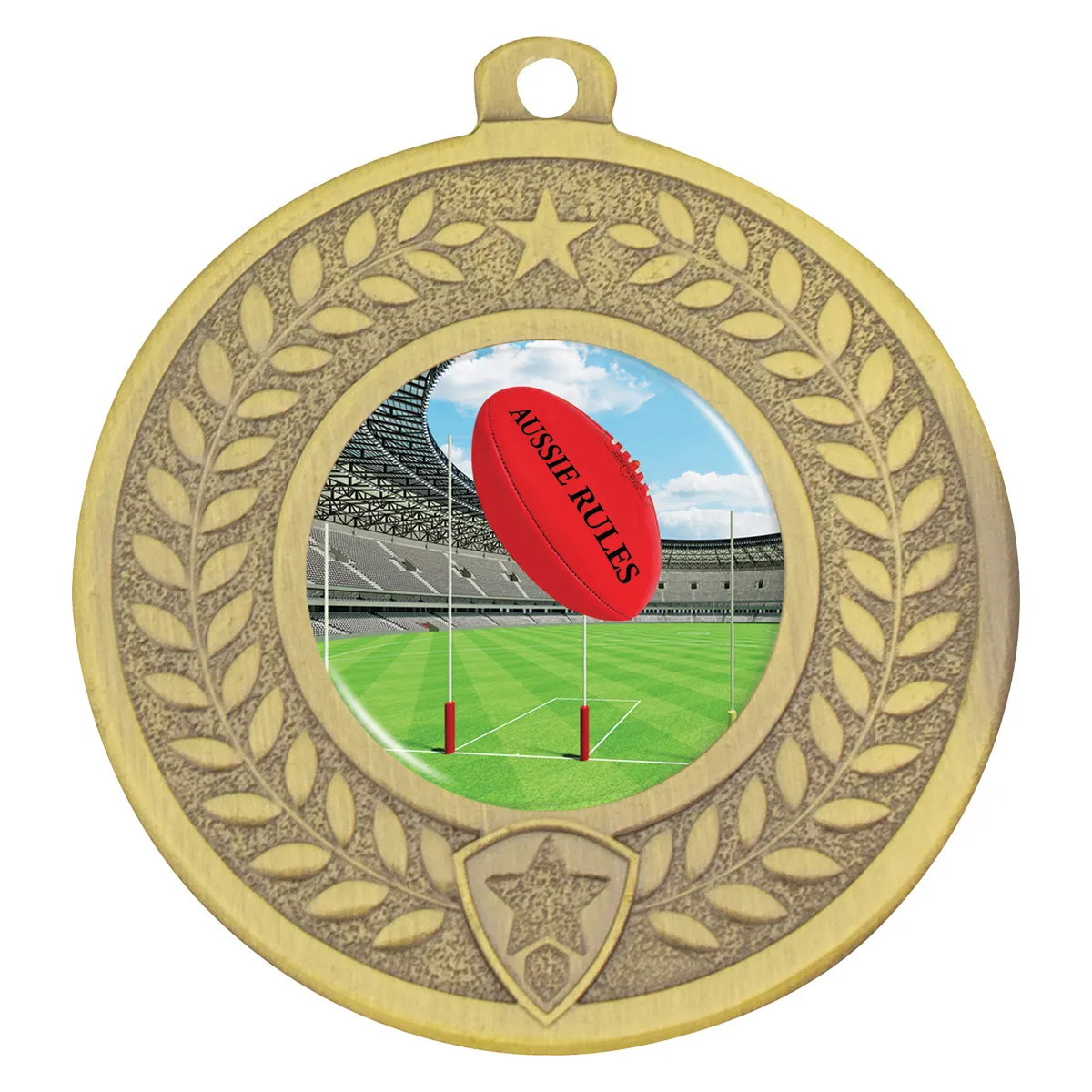 dmc882g-gold Gold distinction - aussie rules with metal construction