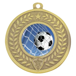 Gold distinction - ball in net with metal construction