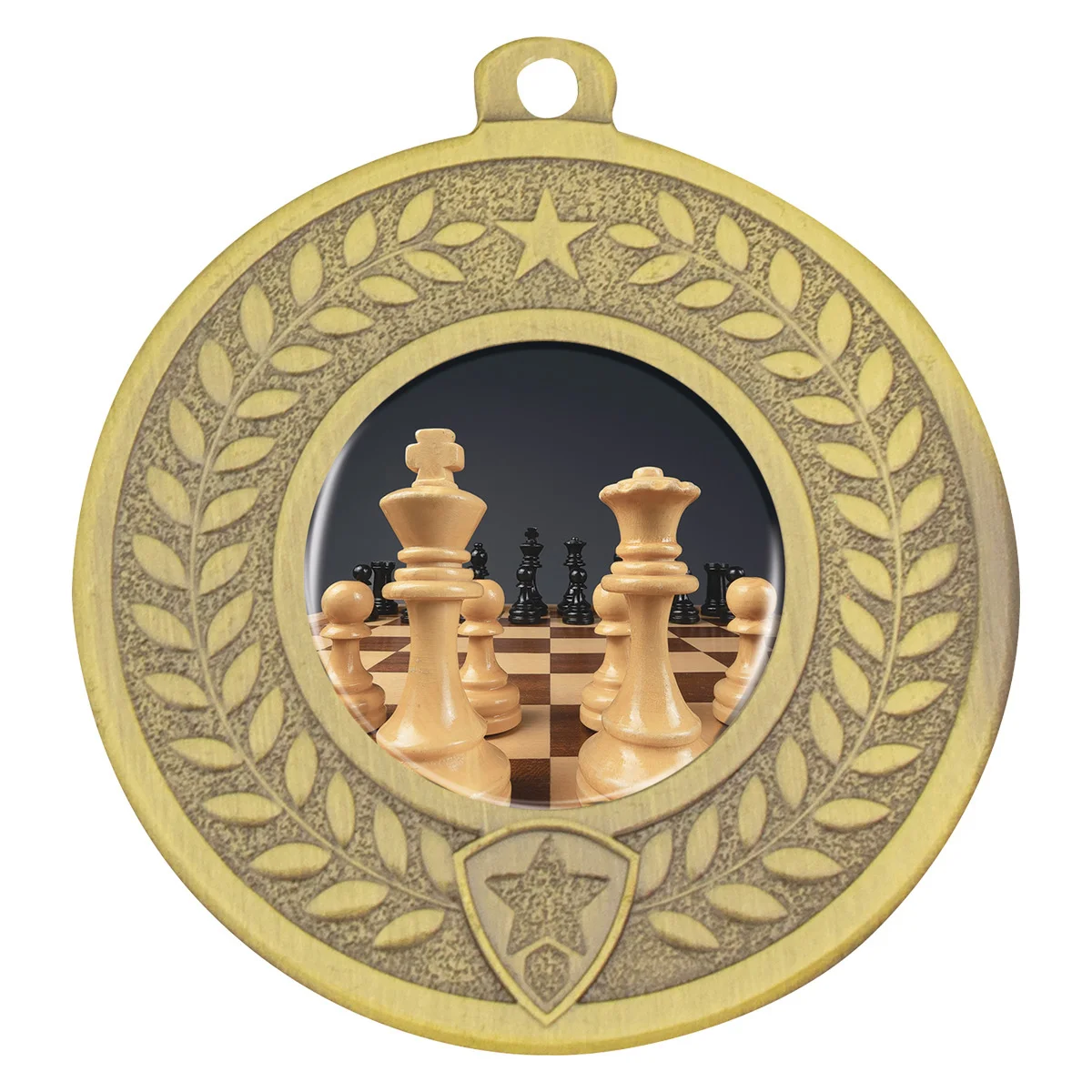 dmc782g-gold Gold distinction - chess with metal construction