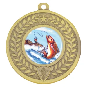 Gold distinction - fishing with metal construction