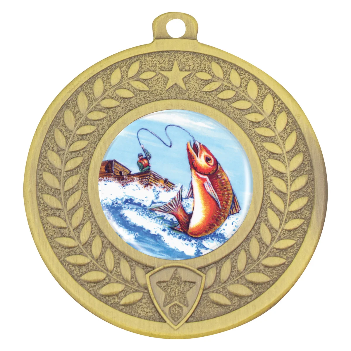 Gold distinction - fishing with metal construction