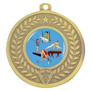 Gold distinction - gymnastics with metal construction