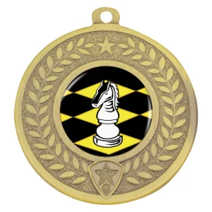 Gold distinction - knight with metal construction