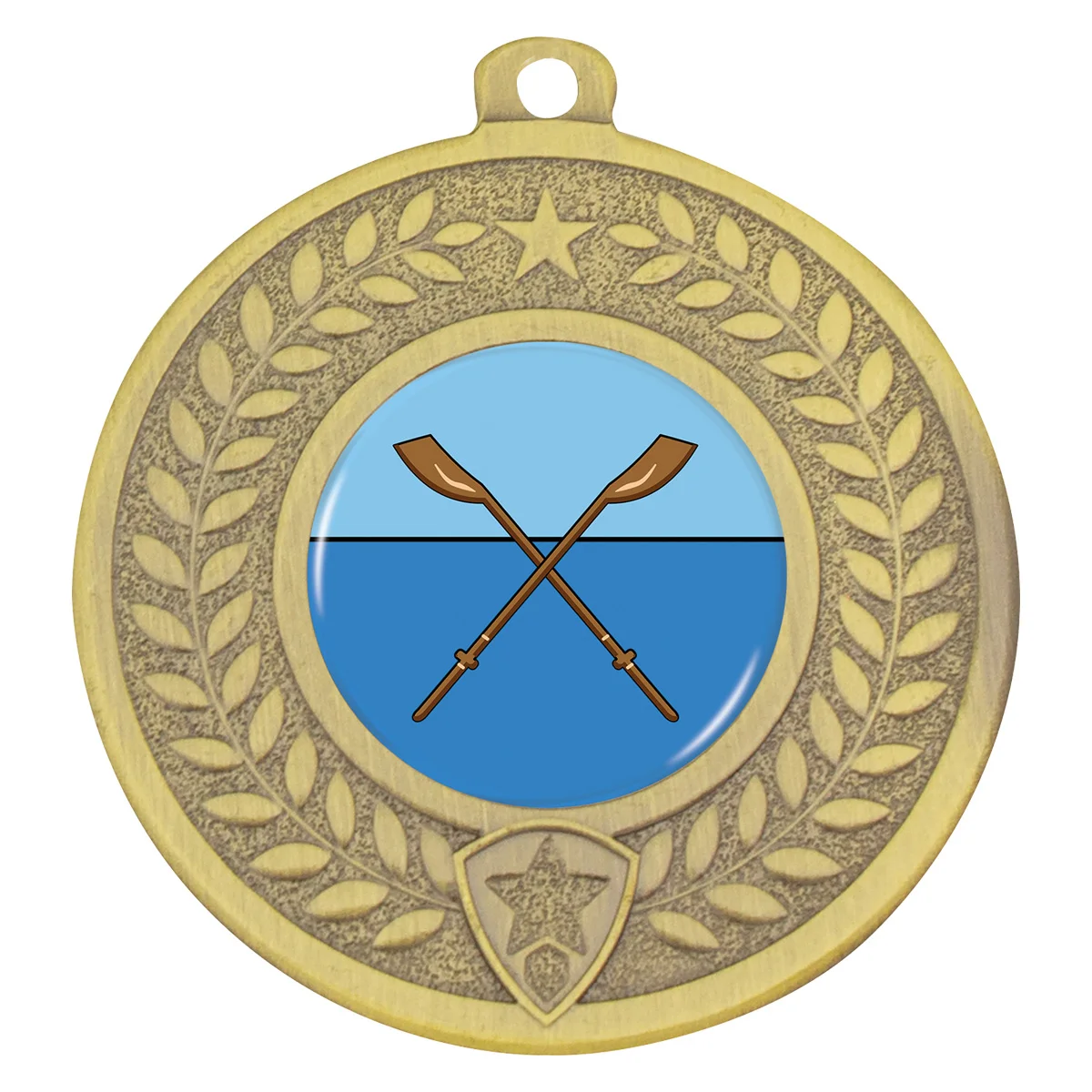 Gold distinction - rowing with metal construction