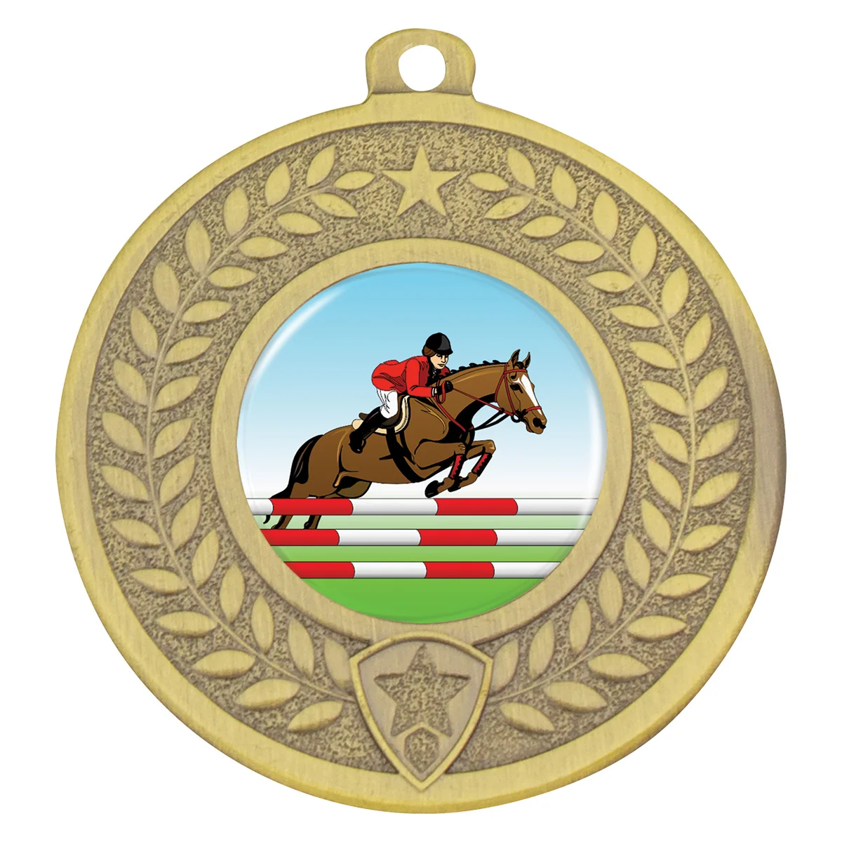 Gold distinction - show jumping with metal construction