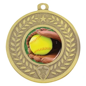 Gold distinction - softball with metal construction