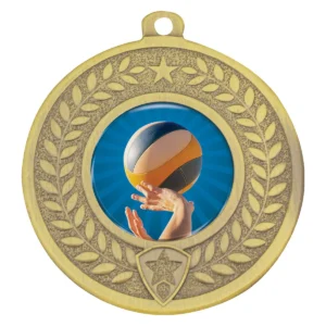 Gold distinction - volleyball with metal construction