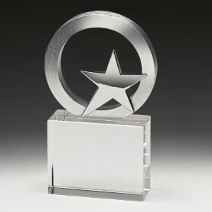 Eclipse star with crystal / metal construction