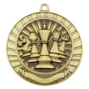 Gold eco scroll - chess with metal construction