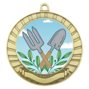 Gold eco scroll - gardening with metal construction