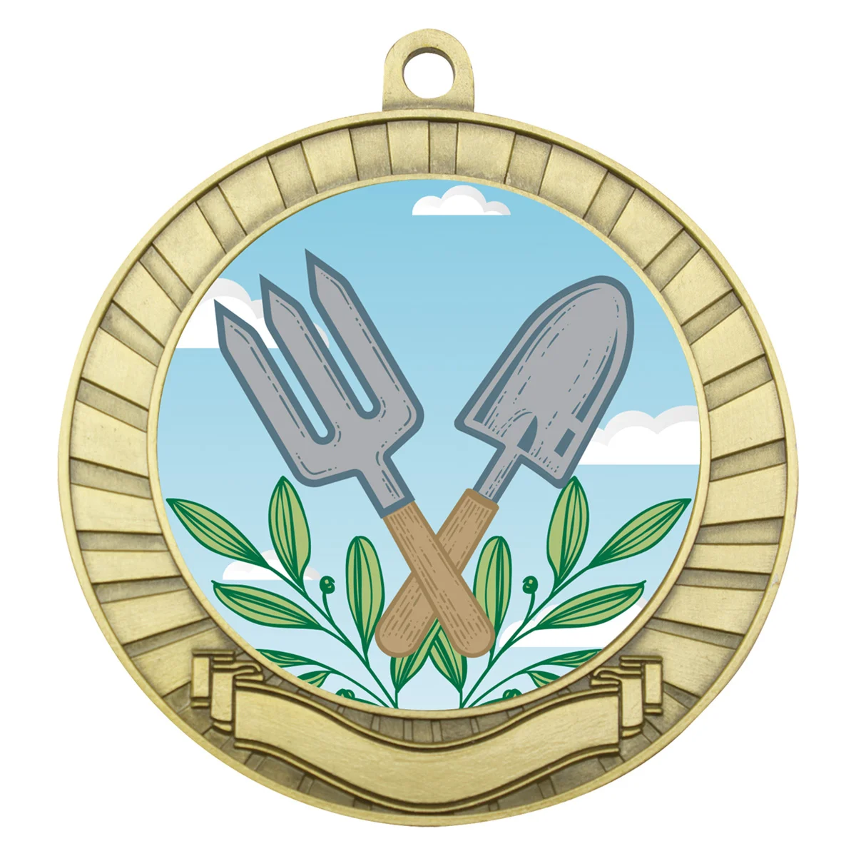 Gold eco scroll - gardening with metal construction