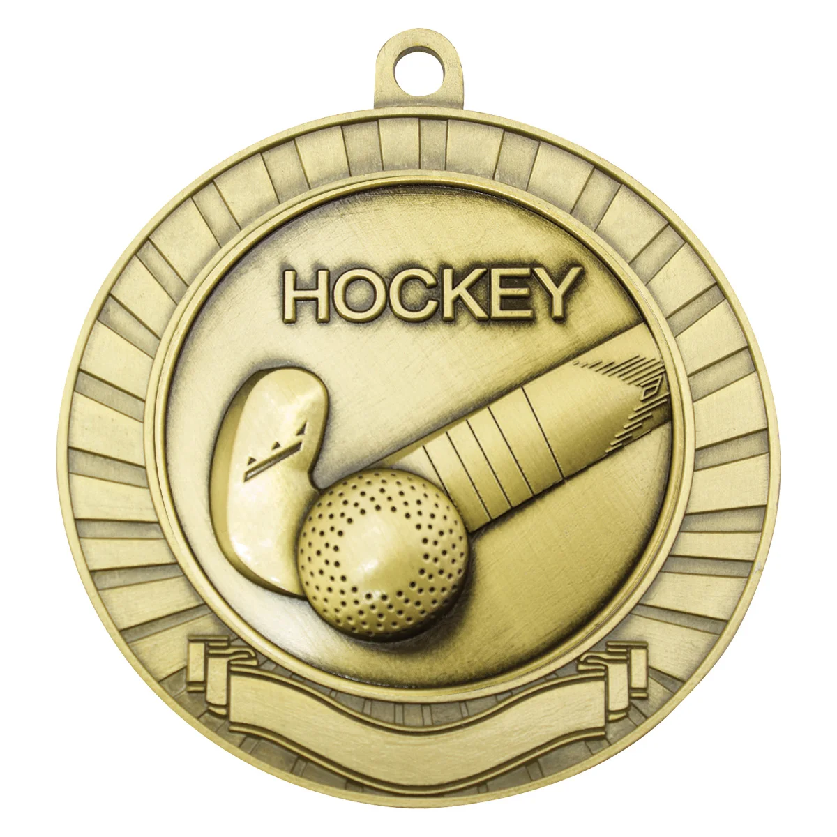 mmy244g-gold Gold eco scroll - hockey with metal construction