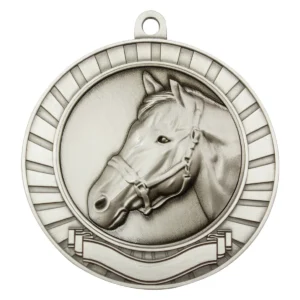 Silver eco scroll - horse with metal construction
