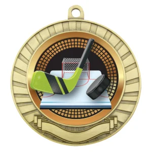 Gold eco scroll - ice hockey with metal construction