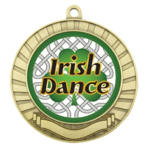 Gold eco scroll - irish dance with metal construction