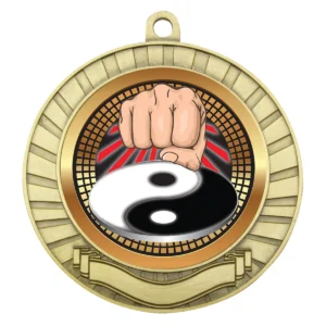 Gold eco scroll - martial arts with metal construction