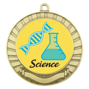 Gold eco scroll - science with metal construction