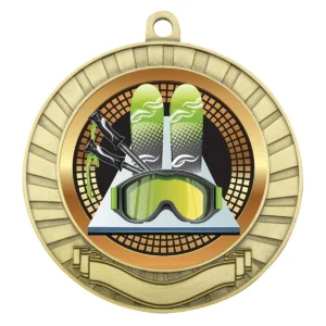 Gold eco scroll - skiing with metal construction