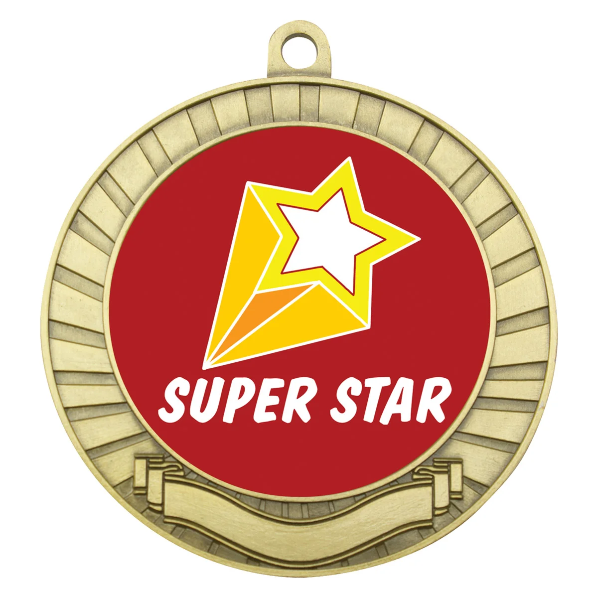 ase205g-gold Gold eco scroll - super star with metal construction