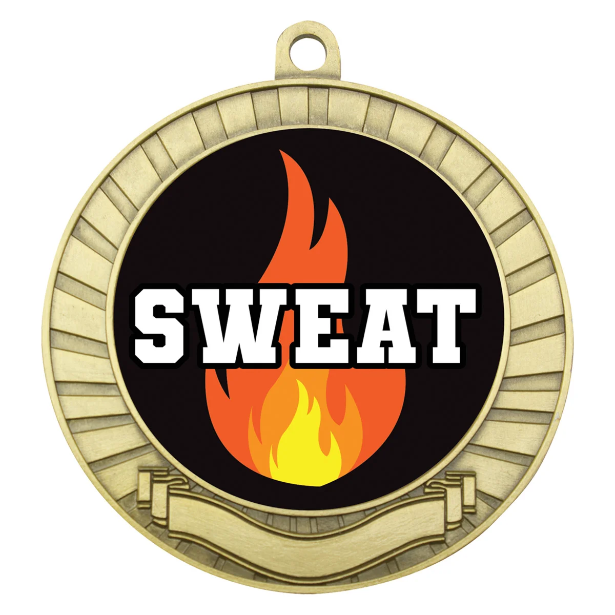 ase210g-gold Gold eco scroll - sweat training with metal construction